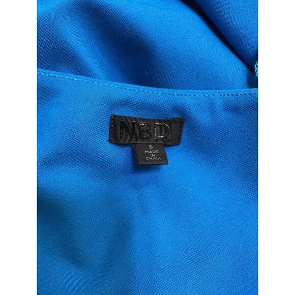 Nbd 'Kody' Blue Rayon Cutout Midi Dress Size S - Picture 4 of 5